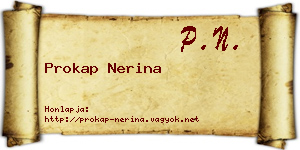 Prokap Nerina névjegykártya